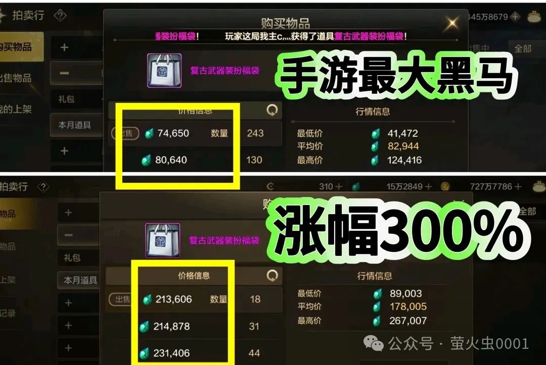 【DNF】手游:武器装扮直追导师套、暴涨300%、勇士损失十多万泰拉、