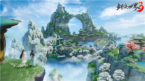 踏青出游季！《剑侠世界3》邀您云端赏美景